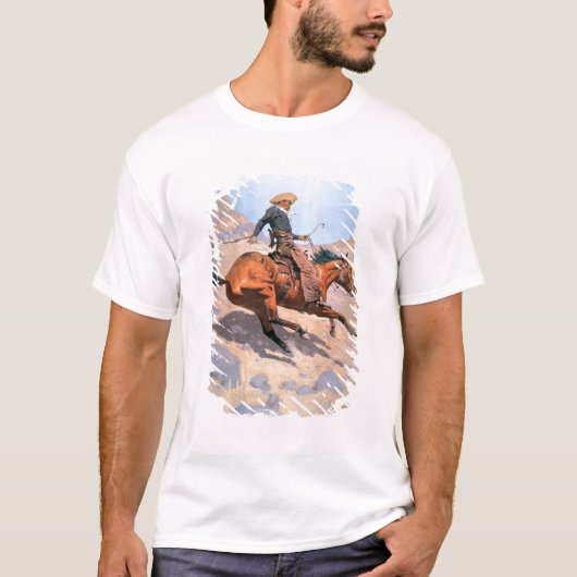 カウボーイ(キャンバスの油) Tシャツ (正面)
