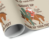 カウボーイ ギディ アップ ジングル ホース ピック アップ ユア フィート ラッピングペーパー (ロールコーナー)