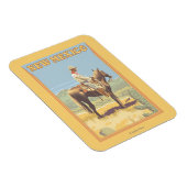 カウボーイ(サイドビュー)ニューメキシコ マグネット (右側)