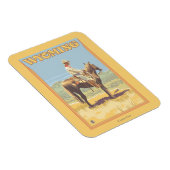 カウボーイ（サイドビュー）ワイオミング マグネット (右側)