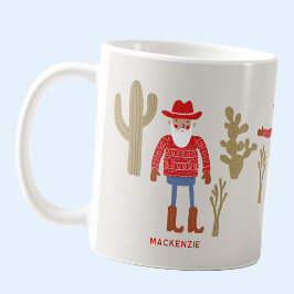 カウボーイ サンタクロース クリスマス 名前変更可能 コーヒーマグカップ