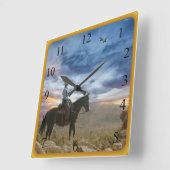 カウボーイ スクエア壁時計 (傾斜)