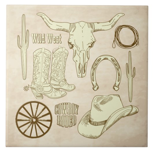 カウボーイ タイル (正面)