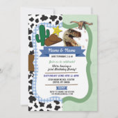 カウボーイ&ディナゾーボーイズブラザーズ誕生日招待状 招待状 (正面)