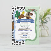 カウボーイ&ディナゾーボーイズブラザーズ誕生日招待状 招待状 (スタンド正面)