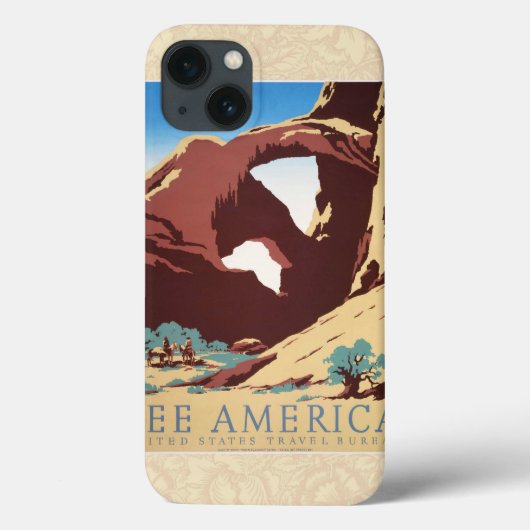 カウボーイ デザート ヴィンテージ ウェスタン 馬 Case-Mate iPhoneケース (裏面)