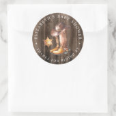 カウボーイ | ドライブバイ ベイビー シャワー サンクス フェイバー ラウンドシール (バッグ)