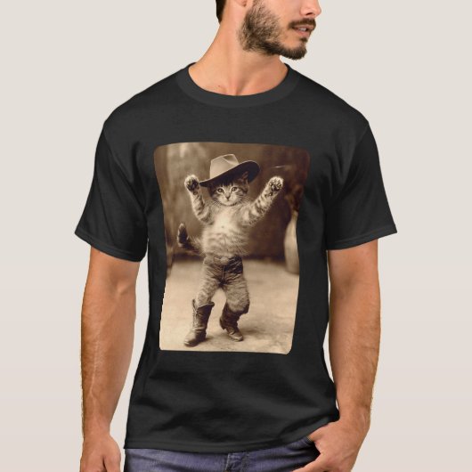 カウボーイ ネコ Tシャツ (正面)