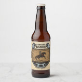 カウボーイ ネーム追加 ウェスタン ファミリー 馬牧場 ビールラベル (正面)