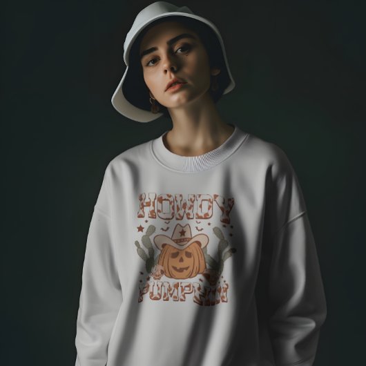 カウボーイ"ハウディカボチャ"かわいいハロウィーン西 Tシャツ