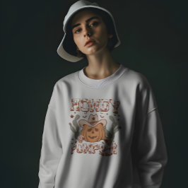 カウボーイ "ハウディ パンプキン" かわいいハロウィン ウエスタン Tシャツ