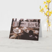 カウボーイ・ハッツハウディ・グリーティング・カード カード (黄色い花)