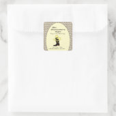 カウボーイ ハット シューズ パターン ブライズ パーティー スクエアシール (バッグ)