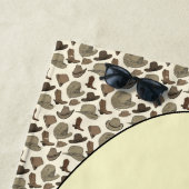 カウボーイ ハット シューズ パターン ブライズ パーティー ビーチタオル (インサイチュ)