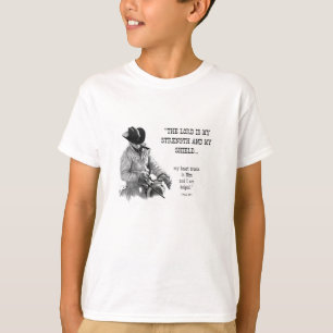 カウボーイ:バイブル:強度、シールド:鉛筆現実主義 Tシャツ