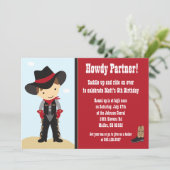 カウボーイ·バースデー·パーティーの招待 招待状 (スタンド正面)