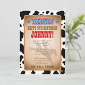 カウボーイ·バースデー·パーティーの招待 招待状 (スタンド正面)