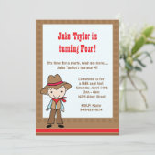 カウボーイ·バースデー·パーティーの招待 招待状 (スタンド正面)