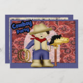 カウボーイ・パーティー 招待状 (正面/裏面)