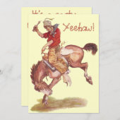 カウボーイ パーティー 招待状 (正面/裏面)