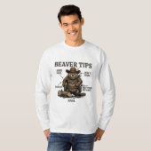カウボーイ ビーバー おもしろ 野生西部 ヴィンテージ Tシャツ (正面フル)