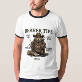 カウボーイ ビーバー おもしろ 野生西部 ヴィンテージ Tシャツ