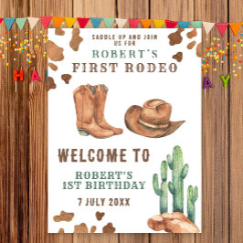 カウボーイ ファーストバースデーパーティー ポスター