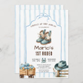 カウボーイ　ファーストロデオ　パンプキン　バースデー 招待状 (正面/裏面)