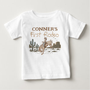 カウボーイ ファースト ロデオ 1歳 誕生日 ベビーTシャツ