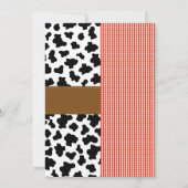 カウボーイ&ファームジョイントボーイガール誕生日動物 招待状 (裏面)