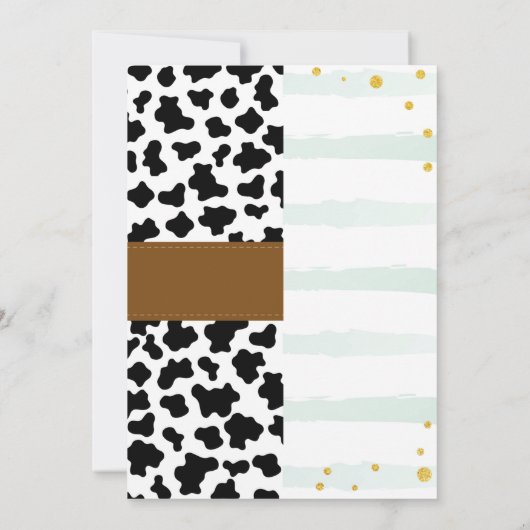 カウボーイ&フラミンゴジョイントボーイガール誕生日 招待状 (裏面)