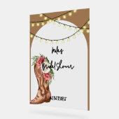 カウボーイ フラワーブライダルシャワー アクリルサイン (傾斜)