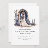 カウボーイ フラワー ウエスタン ウェディング ラスティック ウェディング 招待状 (正面/裏面)