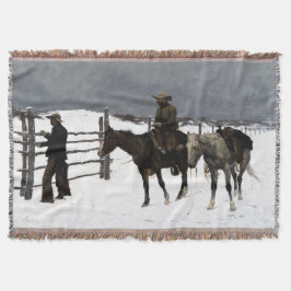 カウボーイ・フレデリック・レミントンの秋1895 スローブランケット
