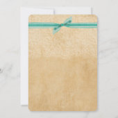 カウボーイ・ブーツおよびレースの結婚式招待状 招待状 (裏面)