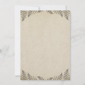 カウボーイ・ブーツのヒマワリの国の素朴な納屋の結婚式 招待状 (裏面)