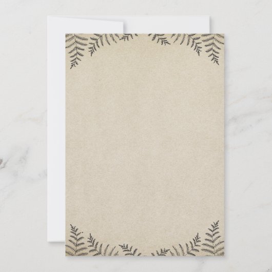 カウボーイ・ブーツのヒマワリの国の素朴な納屋の結婚式 招待状 (裏面)