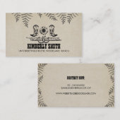 カウボーイ・ブーツのヒマワリの蹄鉄の素朴な国 名刺 (正面/裏面)