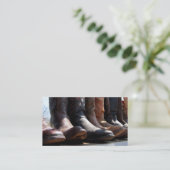 カウボーイ・ブーツの名刺のヴィンテージ 名刺 (スタンド正面)