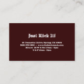 カウボーイ・ブーツの名刺のヴィンテージ 名刺 (裏面)