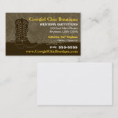 カウボーイ・ブーツの名刺 名刺 (正面/裏面)