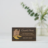 カウボーイ・ブーツの西部のテーマ 名刺 (スタンド正面)