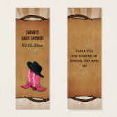 カウボーイ・ブーツの西部のパーソナライズなギフトのラベル (正面&裏面)