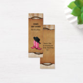 カウボーイ・ブーツの西部のパーソナライズなギフトのラベル (デスク)