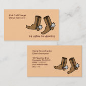 カウボーイ・ブーツはむしろ西部国を踊っています 名刺 (正面/裏面)