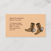 カウボーイ・ブーツはむしろ西部国を踊っています 名刺 (裏面)