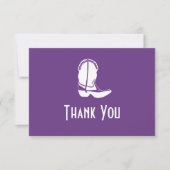 カウボーイ・ブーツは感謝していしていますメッセージカード(暗い紫色) ノートカード (正面)