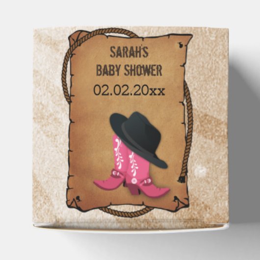 カウボーイ・ブーツ西パーソナライズされたの好重箱 フェイバーボックス (上部)