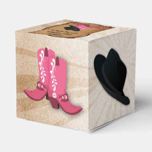 カウボーイ・ブーツ西パーソナライズされたの好重箱 フェイバーボックス (裏面サイド)