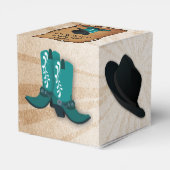 カウボーイ・ブーツ西パーソナライズされたの好重箱 フェイバーボックス (裏面サイド)